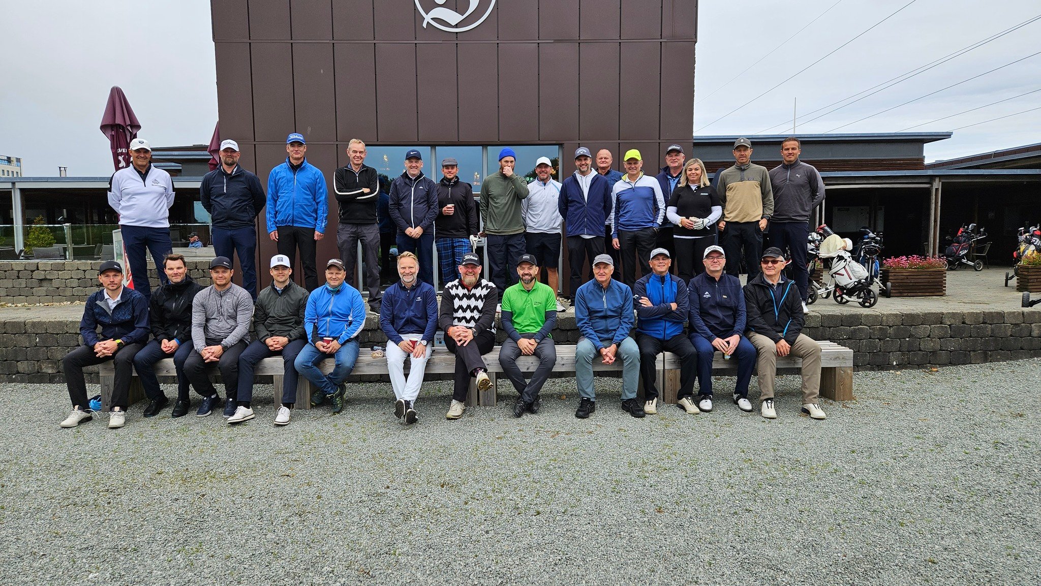 Group getting ready for golf