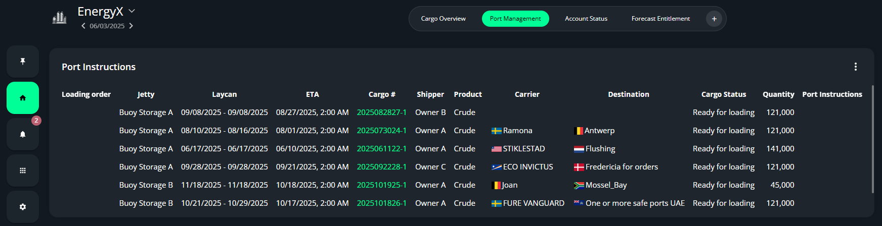 Screenshot EnergyX Cargo_2