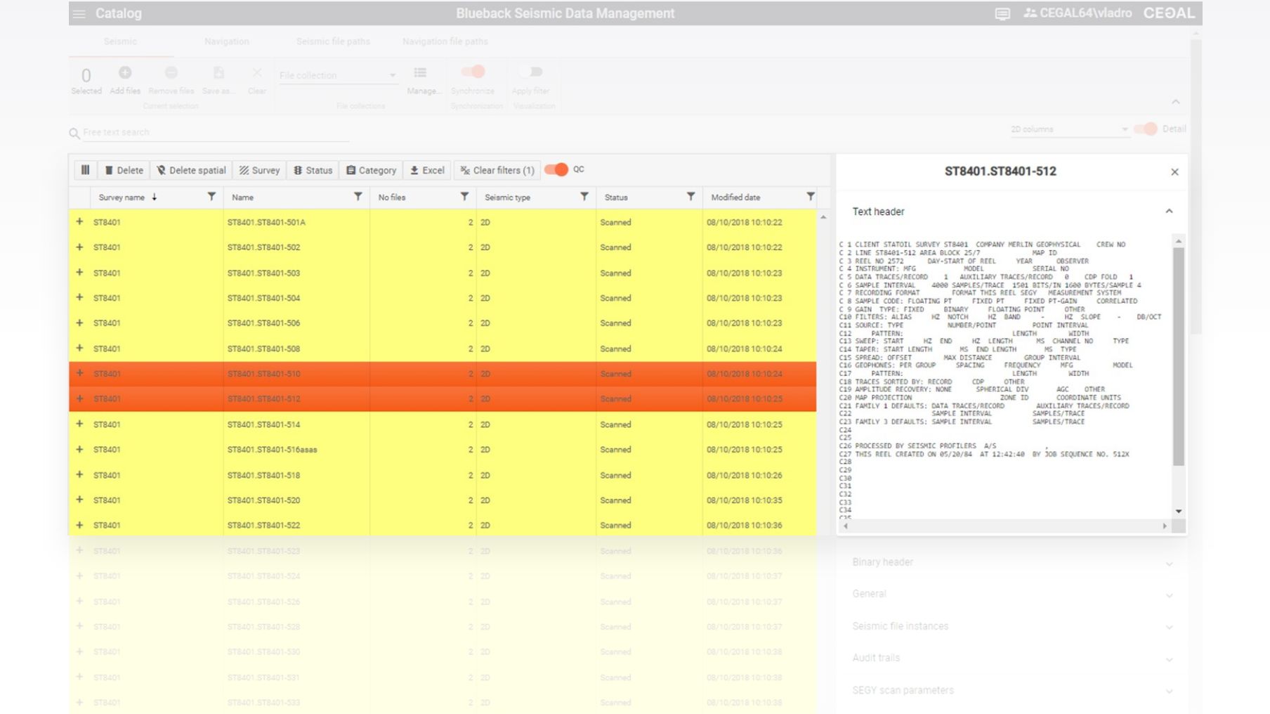 Blueback_seismic_data_management_Seismic_catalog